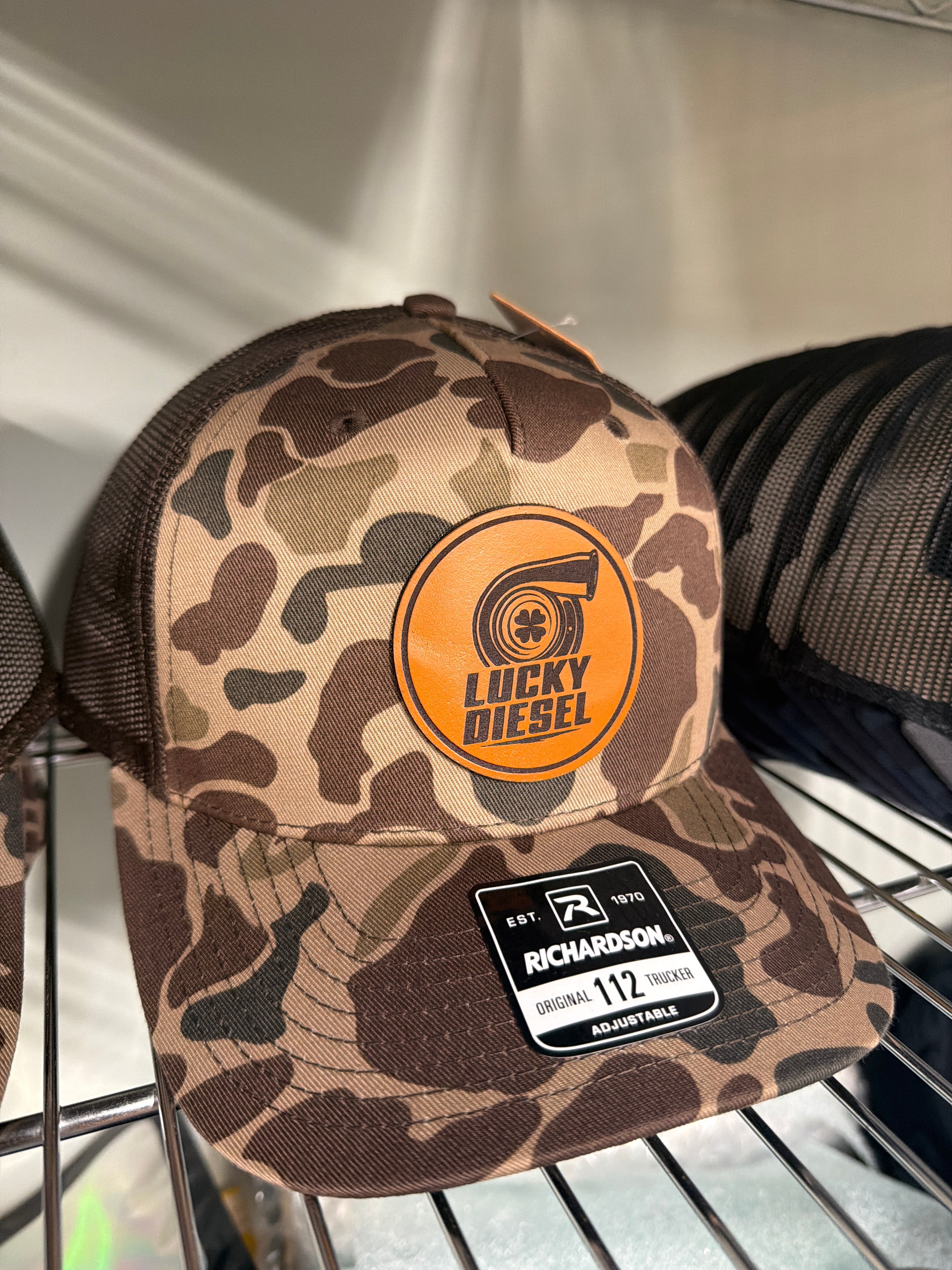 Lucky Diesel Hat Leather patch Camo